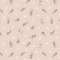Bunny Hop Bunny on Dark Cream Cotton